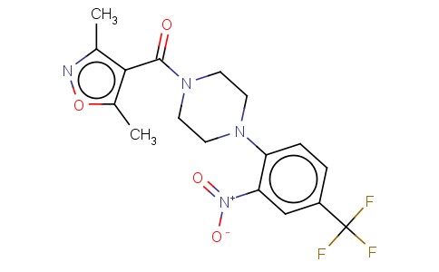 (3,5-DIMETHYL-4-ISOXAZOLYL)[4-[2-NITRO-4-(TRIFLUOROMETHYL)PHENYL]-1-PIPERAZINYL]-METHANONE